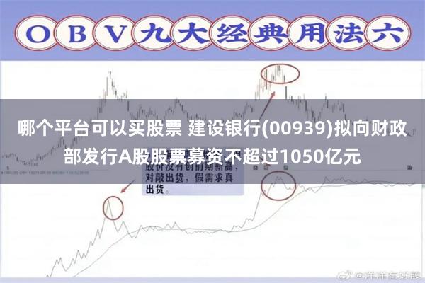 哪个平台可以买股票 建设银行(00939)拟向财政部发行A股股票募资不超过1050亿元