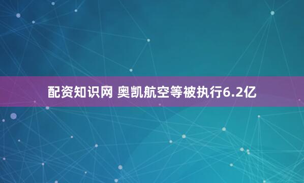 配资知识网 奥凯航空等被执行6.2亿