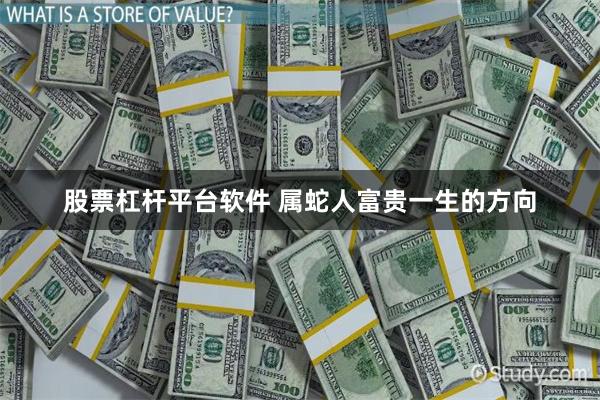 股票杠杆平台软件 属蛇人富贵一生的方向